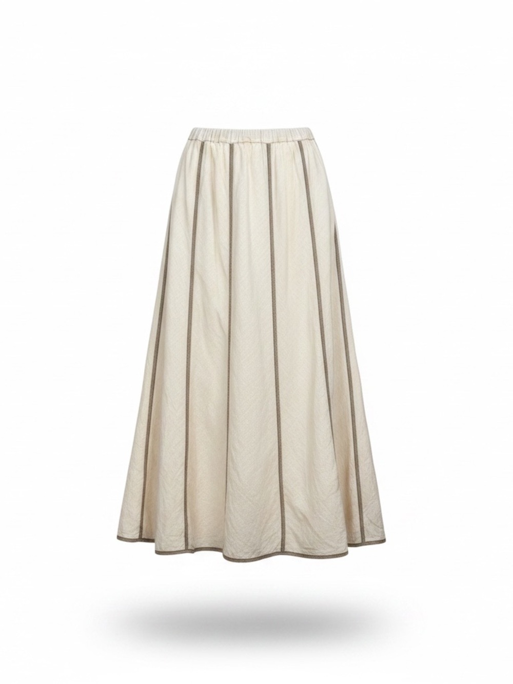 Vintage Cynthia Ashby Lt Cream Linen Maxi Skirt. Effortless and Beautiful.